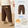 [Antibacteriano e Bloqueio de Temperatura] Calça Infantil Feminina Inverno Veludo Calça de Pônei Calça Casual Infantil Outono e Inverno Calça de Moletom Infantil
