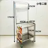Stand de Promoción para Supermercado de Acero Inoxidable Móvil, Stand de Degustación, Exhibidor, Carrito Portátil para Snacks, Puesto Callejero, Mesa de Promoción en el Suelo Publicitaria