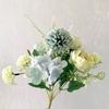 Ramo de rosas de simulación nórdico Hortensia diente de león combinación flor de seda ajuste para el hogar modelado decoración arreglo floral ramo