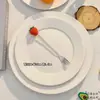 Garfo de Fruta de Aço Inoxidável Colher de Sobremesa Criativa Cabo Longo Colher de Café Colher de Mistura Doméstica Fofa Pequena Garfo Colher conjunto