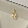 Plata S925 Colgante Individual Transfronterizo Pulsera de Letras DIY Collar Chapado en Oro de 14K Accesorios de Colgantes Simples Compactos
