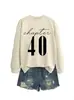 Capítulo 40 Amazon eBay Loja Independente Casual Confortável Feminino Outono Inverno Gola Redonda Manga Longa Moletom Camisa Base