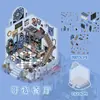 [Tamaño Pequeño] Pegatinas Creativas de Paisajes Estereoscópicos 3D Escena Creativa Sin Cortar Mundo en Miniatura Pegatinas para Diario DIY