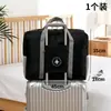 Etiqueta redonda bolsa de avión bolso de mano de gran capacidad bolsa de viaje bolsa de almacenamiento plegable portátil se puede colgar en el asa de la maleta bolsa de almacenamiento