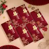 Novo Estilo Envelope de Casamento Vermelho Duro Mil-Yuan com Estampa Dourada, com Toque de Luxo, Apresentando a Palavra "" para Presentear, Pacote Criativo de Presente de Casamento