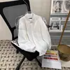 Camisa de Manga Larga con Colgante para Verano Estilo Ligeramente Maduro para Hombre Moda Suelta Casual Cuello Solapa Camisa de Color Sólido Casual de Negocios para Hombres y Mujeres