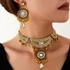 Acessórios de Moda Europeus e Americanos Vendidos Através das Fronteiras Estilo Étnico Boêmio Colares e Brincos Conjunto de Colares de Luxo Leve Vintage