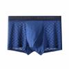 Ropa Interior de Seda de Hielo para Hombre, Calzoncillos Bóxer sin Costuras para Hombre, Bóxers Transpirables de Color Sólido para Niños y Adolescentes, Cómodos