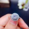 Anillo de apertura con perforación completa, de ocho corazones y ocho flechas, chapado en PT950, color rojo, TikTok, de mano rápida, muy vendido, con simulación femenina, Mosan.
