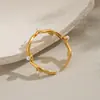 Anel Aberto Simples de Pérola Estilo Europeu e Americano Xia Ling Aço Inoxidável Banhado a Ouro 18K Estilo Ins Moda Versátil Anel de Aço Titânio para Mulheres
