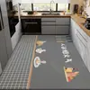 Tapete de Cozinha de Lama Diatomácea Antiderrapante à Prova de Óleo Tapete Absorvente de Água Limpável Sem Lavagem Tapete para Entrada Resistente à Sujeira Tapete de Cobertura Total