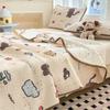 Estilo de Volumen de Carrera Otoño e Invierno, Una Cara de Terciopelo y Otra Cara de Hilo de Doble Capa Acolchado Manta Acolchada para Cama, Sábanas para Dormitorio de Estudiantes, Funda para Cama Tatami Kang