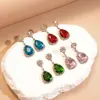 Collar con Colgante de Diamante Ovalado Forma de Gota de Agua Retro Moda de Lujo Accesible Europea y Americana Elegante de Gama Alta Estilo de Nicho