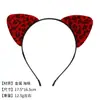 Diadema Retro con Estampado de Leopardo y Orejas de Gato Diadema de Dibujos Animados con Orejas de Zorro Accesorio para el Cabello para Actuación Festiva Infantil de Navidad Halloween