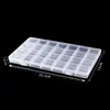 Caja de almacenamiento de plástico fija de 24 compartimentos y 28 compartimentos, joyero, caja para cuentas, caja para cuentas de semillas, caja para bricolaje, caja para cuentas sueltas, caja para herrajes de joyería