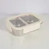 Lonchera aislada de acero inoxidable 316, caja bento con compartimentos, sellada, apta para trabajadores de oficina, apta para microondas, grado alimenticio