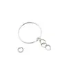 Accesorios para Joyería Llavero con Cadena de Cuatro Eslabones, Llavero de Anilla Plana, Accesorio de Llavero de Anilla Abierta