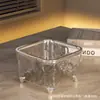 Lixeira de mesa, cesto de lixo para mesa de chá, mesa de centro, mesa de jantar de luxo leve, quarto pequeno, sala de estar, mini com tampa de pressão