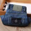 Jeans Rectos para Hombre de Verano Europeo Finos Azules de Lyocell Modernos de Corte Holgado Duraderos de Alta Calidad