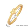 L08B Anillo ancho retro geométrico popular europeo y americano con circonita de color y chapado en oro ajustable