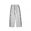 Calça Casual Larga com Três Listras Tendência Americana Masculina 2026 Primavera/Outono Novo Adolescente Estudante Solta Longa