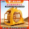 Escavadeira Equipada com Peneira Rotativa de Tambor para Separação e Limpeza de Areia e Cascalho, Peneira de Tambor Hidráulica para Areia e Cascalho