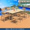 Combinação de Mesa e Cadeiras para Terraço de Vila ao Ar Livre Lazer Metal Impermeável Proteção Solar Móveis Jardim Ar Livre Hotel B&B Mesa e Cadeiras