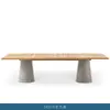 Mesa y Sillas de Comedor de Madera Maciza para Villa al Aire Libre Muebles de Teca para Jardín y Patio Juego de Mesa y Sillas de Comedor al Aire Libre para Jardín