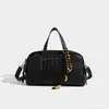 Bolsa de Bowling Estilo Francês para Mulheres 2026 Novo Modelo Bolsa Transversal de Mão Bolsa Boston com Design Único Bolsa de Ombro para o Dia a Dia
