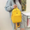Mochila Casual Simples Transfronteiriça Nova Cor Sólida Versátil para o Dia a Dia Esportes Versão Coreana Moda de Nicho Mochila Escolar para Estudante