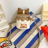 Porta-moedas de Balde Multicor Estilo Macaron Coreano, Bolsa Transversal Gatinho com Laço Fofo para Meninas, Bolsa Doce e Fashion