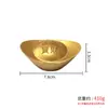 Adorno de Lingote Grande Simulado de Latón Sólido para Decoración del Hogar, Decoración Feng Shui, Artículo de Adoración, Adorno Metálico Simulado