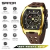 Reloj Deportivo Sanda de Doble Pantalla para Estudiantes de Secundaria, Montañismo al Aire Libre, Hora Mundial, Resistente al Agua, Cuenta Atrás, Versátil, Elegante Reloj Electrónico