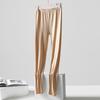 Pantalones térmicos de otoño para mujeres de mediana edad y mayores, ropa interior delgada, alta elasticidad, talla grande, corte ajustado, pantalones térmicos de modal para mujer