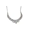 Set de Pendientes y Collar de Borla de Diamante Super Brillante Estilo Palacio Perlas Lujo Accesible Gama Alta Cadena para Clavícula Diseño Joyería