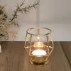 Portavelas de Metal Hierro Transfronterizo Portavelas Decoración Cena Romántica a la Luz de las Velas Portavelas de Navidad Luz de Lujo Aromaterapia