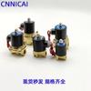 Válvula solenoide de cobre 2W normalmente cerrada 2 2 24v 4 interruptores de válvula de distribución de agua 220V controlador de entrada de agua de drenaje 6 DN 1 pulgada