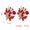Entrada Nueva de Verano Lujo Ligero Mariposa Sentido Avanzado Personalizado Europeo y Americano Flor de Diamante Rosa Pendientes Pendientes de Explosión de Deseos