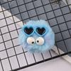 Bola de pelo ruborizada de Corea del Sur, gafas de peluche, bola de pelo de color sólido, zapatos con agujeros de cerdas, hebilla de zapato, decoración DIY