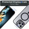 Amazon para iPhone 16 Pro Max Funda Magnética para Teléfono Soporte Metálico para Lente Textura de Piel Mate 17e