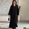 Otoño 2024 Nuevo vestido tipo cárdigan elegante de color liso para mujer, transfronterizo europeo y americano, Amazon transfronterizo