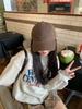 Gorra de béisbol estilo coreano de tono simple de la abuela Chen, combinable para mujer, estilo universitario, parte superior suave, protección solar, que estiliza la cara, gorra de visera pequeña para hombre