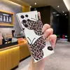 Design de borboleta com estampa de leopardo rosa, doce e moderno, uma capa de celular estilosa para Samsung S23, oferecendo cobertura total, uma capa macia transparente e leve