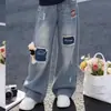 Moda Dulce de Dibujos Animados con Sudadera con Capucha y Jeans Casuales Elegantes para Niña, Conjunto de Dos Piezas, Novedad Versátil Primavera/Otoño 2026