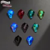 Color Super Flash Agujero Único Hoja de Arce Vidrio Agujeros para Colgar Cuentas de Cristal Hecho a Mano DIY Collar Pulsera Joyería Accesorios Colgante