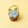 Cestas de Flores Tejidas Hechas a Mano Creativas con Flores Secas, Regalos para Mamá, Regalos para Maestros, Regalos Navideños, Decoraciones Dopamina para Escritorio