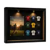 Crachás de Estrelas de Esportes de Futebol e Basquete Mini Museu Caixa Silhueta Ímã de Geladeira Placa de Metal Absorção Magnética Porta-Retrato
