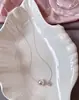 Colar Shijia Manta Pérola Rosa, Corrente de Clavícula Versátil de Camada Dupla Removível, Design Moderno, Corrente de Pescoço de Luxo Leve para Atacado