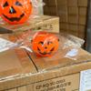 Balde de Abóbora de Halloween Transfronteiriço da Amazon Nova Lanterna de Abóbora Balde de Abóbora Infantil Pote de Doces com Tampa Atacado