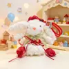 Original Peluche Vestido de Princesa Disfraz Conejo Llavero Lindo Dibujo Animado Muñeca de Disfraz Colgante de Bolso Pequeño Regalo